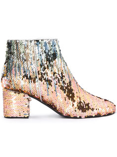 сапоги по щиколотку с пайетками Pollini