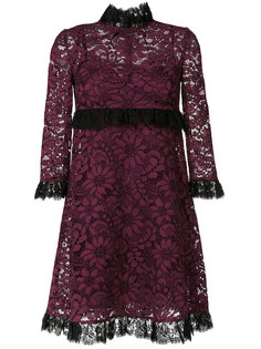 кружевное платье с оборкой  Dolce &amp; Gabbana