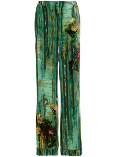printed velvet palazzo pants  Alberta Ferretti