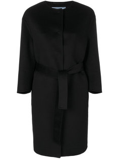 однобортное пальто  Prada