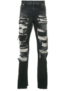 джинсы с рваным эффектом Balmain