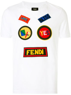футболка с нашивками Fendi