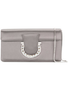 клатч Gancio с заклепками Salvatore Ferragamo