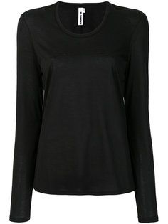 футболка с вырезом ковш  Jil Sander