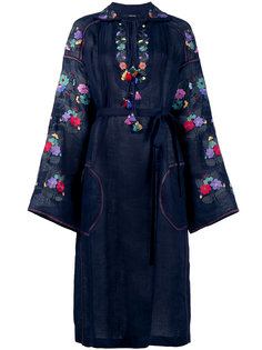полупрозрачное платье с цветочной вышивкой  Vita Kin