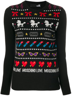 джемпер с узором  Love Moschino