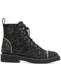 ботильоны на шнуровке с блестками Giuseppe Zanotti Design