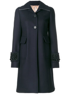 пальто с украшением из пайеток на манжетах  Nº21