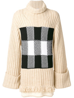 свитер с панелью в клетку JW Anderson