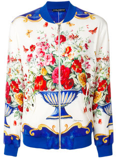 куртка-бомбер с рисунком Majolica Dolce &amp; Gabbana