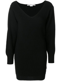 платье с V-образным вырезом с ребристой фактурой Stella McCartney