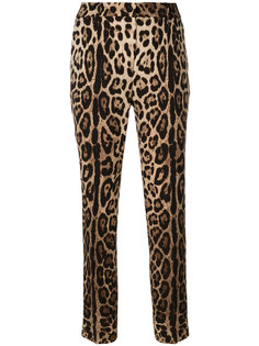 зауженные брюки с леопардовым принтом  Dolce &amp; Gabbana