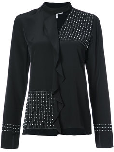 Long Sleeve Cascade Blouse With Beading Derek Lam 10 Crosby