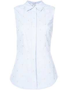 Sleeveless Button-Down Shirt With Lace Up Back Derek Lam 10 Crosby