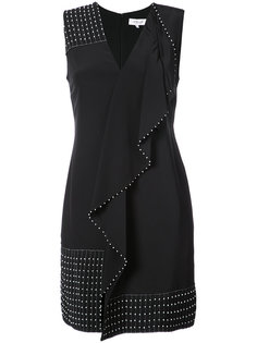 Sleeveless V-Neck Cascade Dress With Beading Detail Derek Lam 10 Crosby
