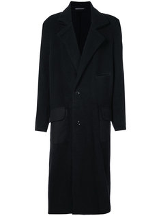 пальто с контрастными карманами Yohji Yamamoto