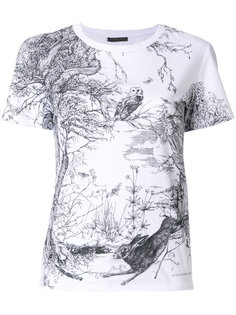 футболка с принтом леса Alexander McQueen