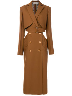 пальто с лацканами и застежкой на пуговицы Nina Ricci