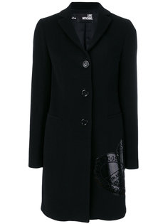 пальто с логотипом  Love Moschino