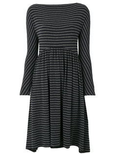 расклешенное платье в полоску Jil Sander Navy