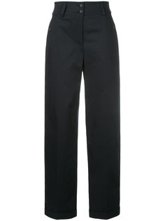 строгие брюки с завышенной  Jil Sander Navy