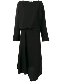 приталенное расклешенное платье Jil Sander