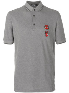 рубашка-поло с заплатками в виде дизайнеров-чертов Dolce &amp; Gabbana