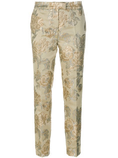 брюки с жаккардовым цветочным узором Christian Pellizzari