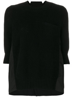 свитер со вставкой  Sacai