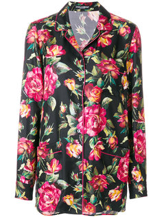 пижамная рубашка с принтом роз Dolce &amp; Gabbana