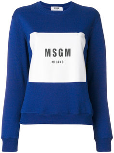 джемпер с нашивкой логотипа MSGM