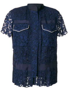 кружевная блузка с карманами  Sacai