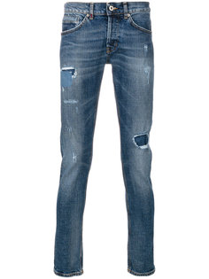 джинсы кроя слим с потертой отделкой Dondup