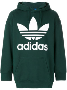 худи с принтом с логотипом Adidas