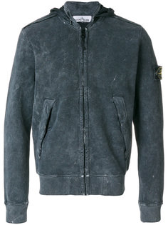 толстовка с линялым эффектом на молнии Stone Island