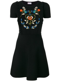 платье с цветочной вышивкой  Red Valentino
