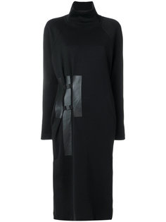 roll neck buckle strap dress Y-3