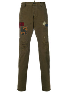 брюки с потертой отделкой Dsquared2