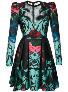 расклешенное платье с розами Elie Saab