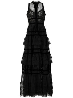 многоярусное кружевное вечернее платье Elie Saab