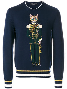 толстовка с вышивкой кота Dolce &amp; Gabbana