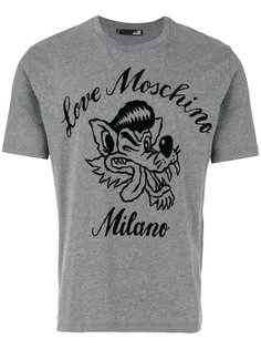 футболка с принтом волка Love Moschino