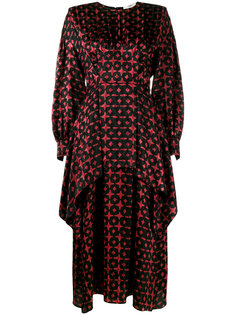многослойное асимметричное платье Fendi