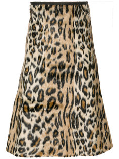 текстурная юбка с леопардовым принтом Paul Smith