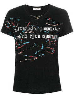 футболка с принтом и цепочкой  Valentino
