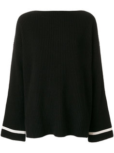 свитер с вырезом-лодочка и расклешенными рукавами Haider Ackermann