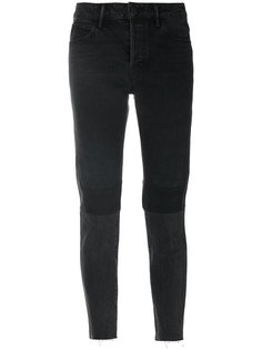 укороченные джинсы дизайна "пэчворк" Helmut Lang
