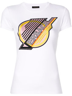 футболка с вышитым логотипом Versace