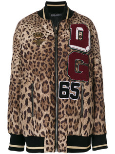 куртка-бомбер с леопардовым принтом  Dolce &amp; Gabbana