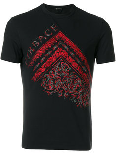 футболка с вышивкой в стиле барокко Versace